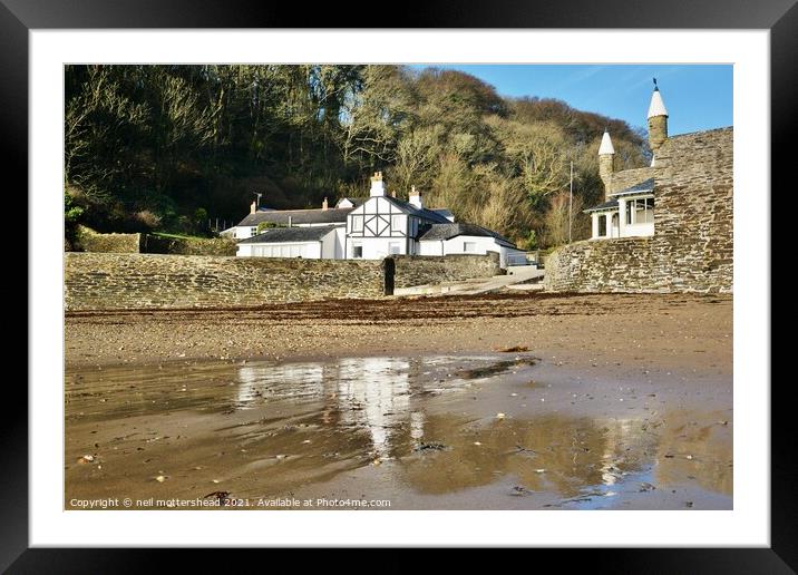 Reflections At Readymoney, Fowey, Cornwall. Framed Mounted Print by Neil Mottershead