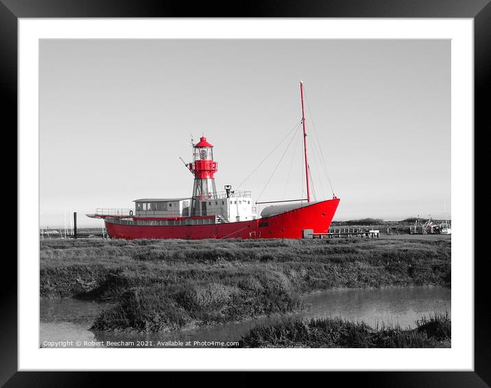The lightship Tollesbury Framed Mounted Print by Robert Beecham