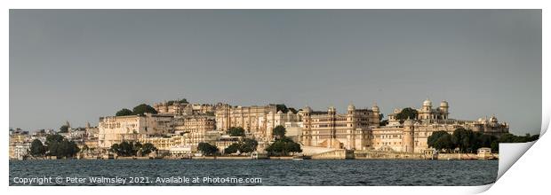 City Palace, Udaipur Print by Peter Walmsley