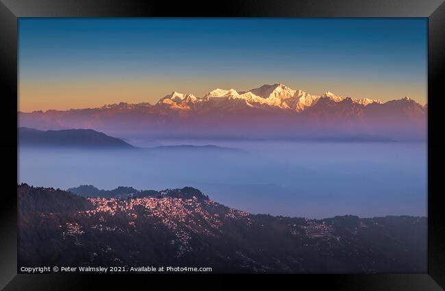 Kanchenjunga Sunrise Framed Print by Peter Walmsley