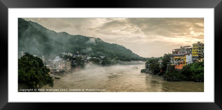 Rishikesh Framed Mounted Print by Peter Walmsley