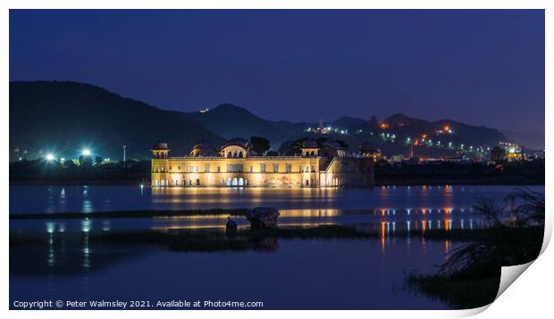 The Water Palace at Night Print by Peter Walmsley