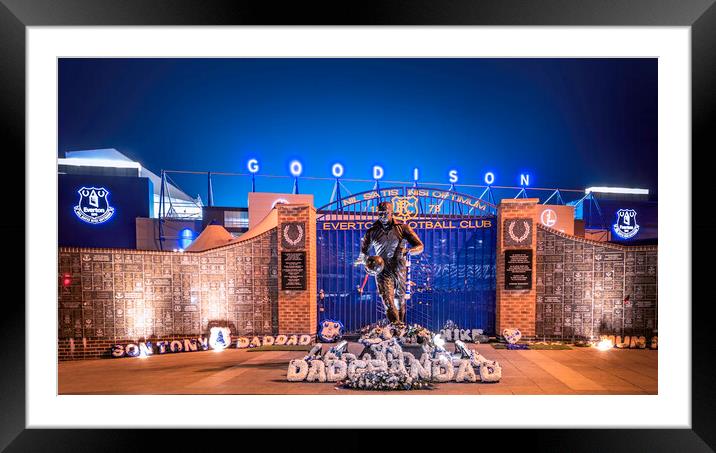 Everton's Icon: Dixie Dean Statue Framed Mounted Print by Kevin Elias