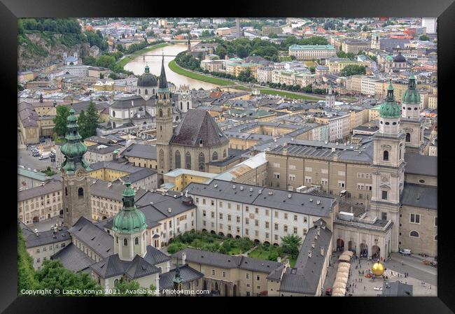 View from the Hohensalzburg Castle - Salzburg Framed Print by Laszlo Konya