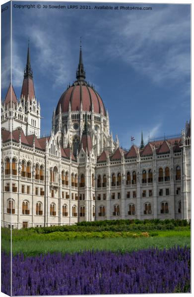 Hungarian Parliament Building Canvas Print by Jo Sowden