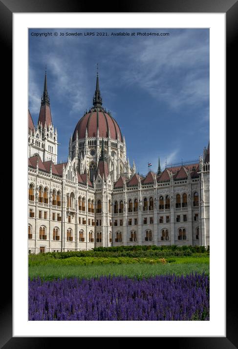 Hungarian Parliament Building Framed Mounted Print by Jo Sowden