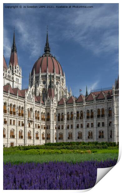 Hungarian Parliament Building Print by Jo Sowden