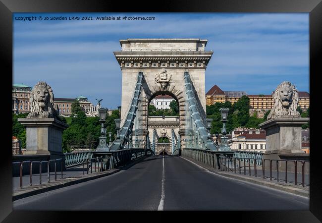 Chain Bridge, Budapest Framed Print by Jo Sowden