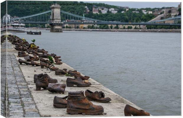 The Shoes, Budapest Canvas Print by Jo Sowden