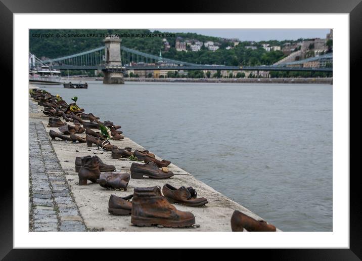 The Shoes, Budapest Framed Mounted Print by Jo Sowden