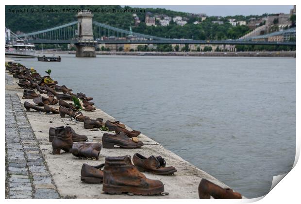 The Shoes, Budapest Print by Jo Sowden