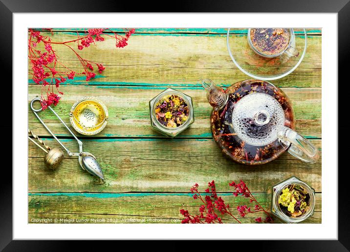 Herbal flower tea Framed Mounted Print by Mykola Lunov Mykola