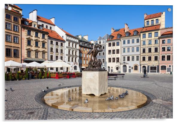 Warsaw Old Town Square Acrylic by Artur Bogacki