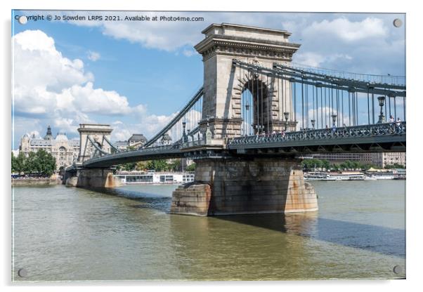 Chain Bridge, Budapest Acrylic by Jo Sowden