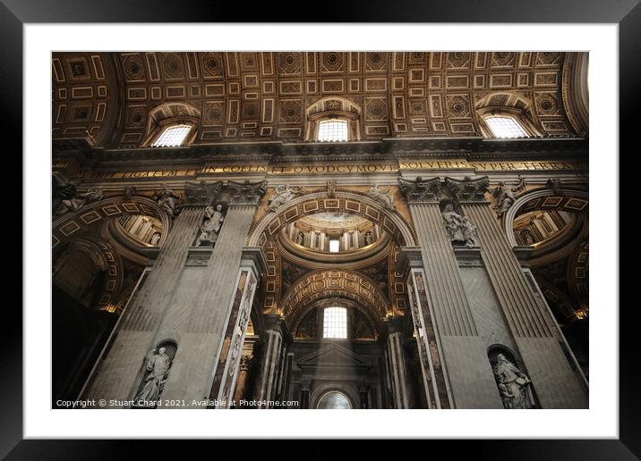 St Peter's Basilica Rome Framed Mounted Print by Stuart Chard