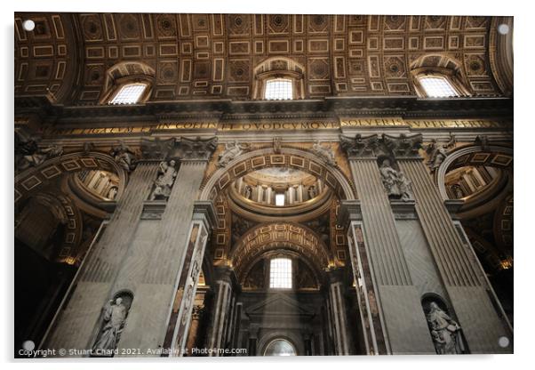 St Peter's Basilica Rome Acrylic by Stuart Chard