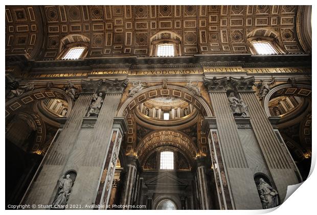 St Peter's Basilica Rome Print by Stuart Chard