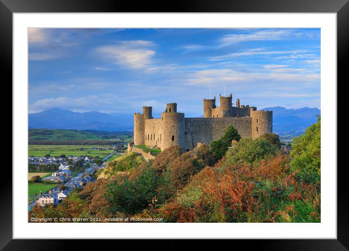 Harlech Castle Gwynedd Wales Framed Mounted Print by Chris Warren