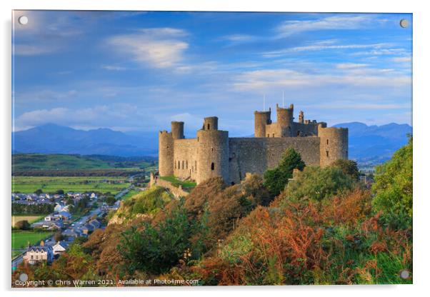 Harlech Castle Gwynedd Wales Acrylic by Chris Warren