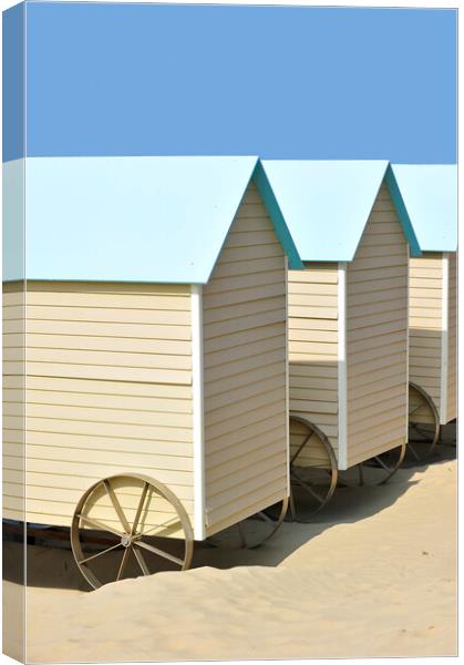 Belle Epoque Beach Huts on Wheels Canvas Print by Arterra 