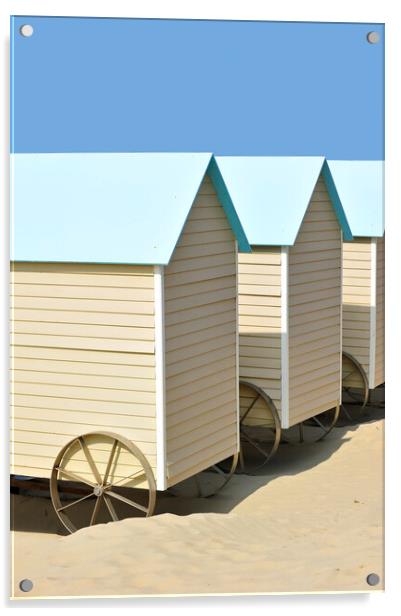 Belle Epoque Beach Huts on Wheels Acrylic by Arterra 