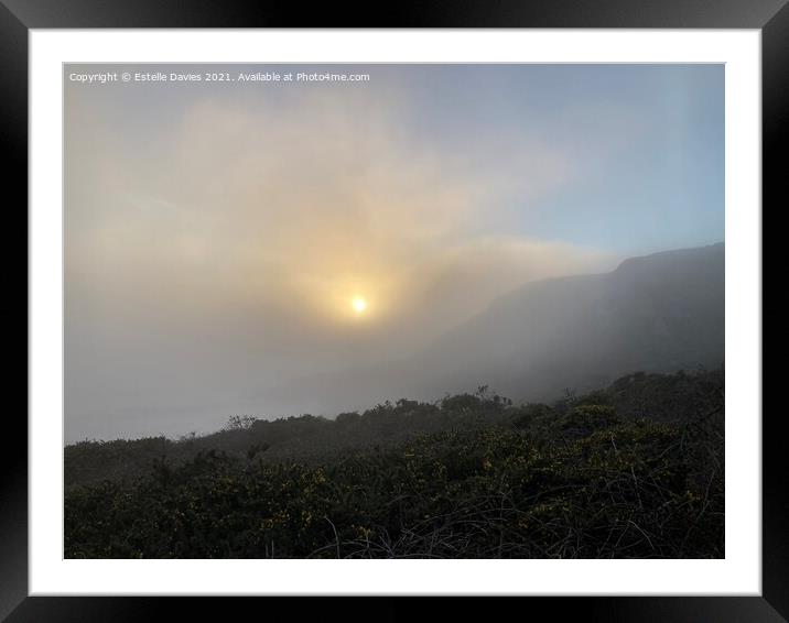 Gower Sea mist At Sunset  Framed Mounted Print by Estelle Davies