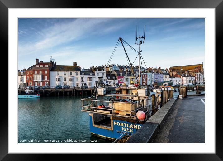 Weymouth Harbour - Dorset Framed Mounted Print by Jim Monk