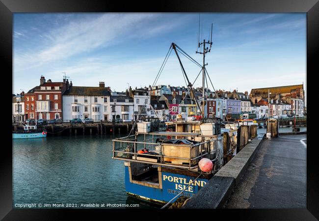 Weymouth Harbour - Dorset Framed Print by Jim Monk