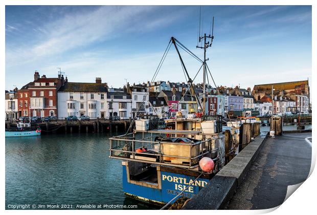 Weymouth Harbour - Dorset Print by Jim Monk