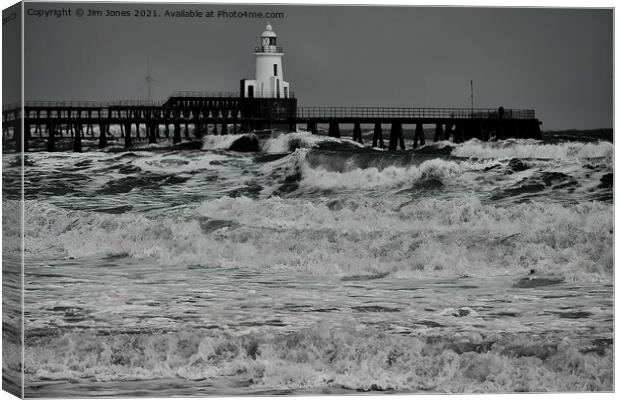 Winter storm in the North Sea Canvas Print by Jim Jones
