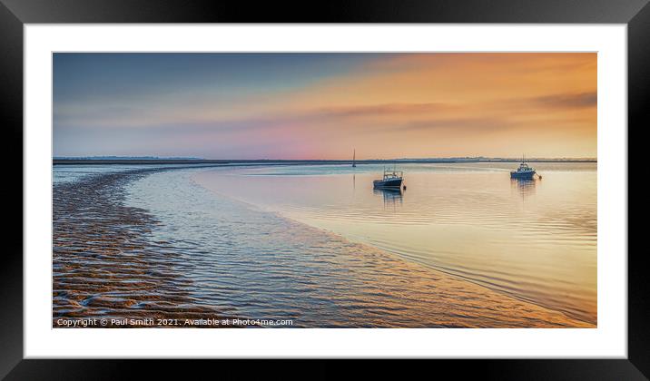 Low Tide at Ramsholt Framed Mounted Print by Paul Smith
