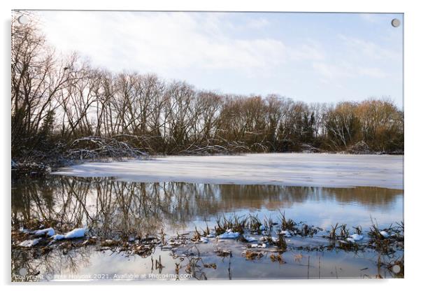 Frozen Frisby Lakes Acrylic by Pete Holyoak