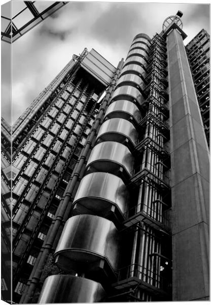 Lloyds Of London Building England Canvas Print by Andy Evans Photos