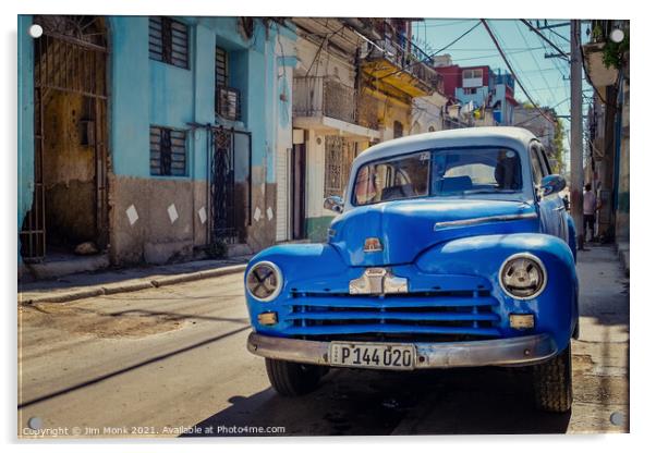 Blue Ford, Havana Acrylic by Jim Monk