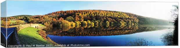 Lindley Wood Reservoir Canvas Print by Paul M Baxter