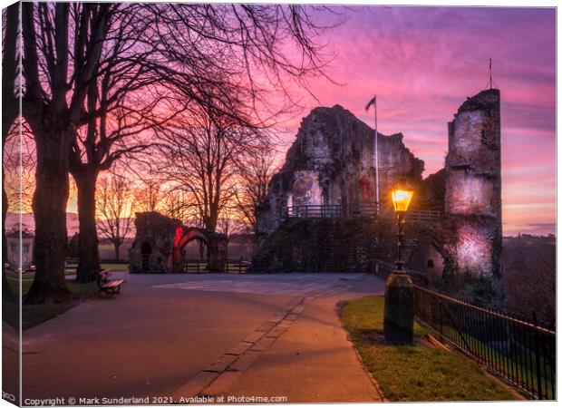 Knaresborough Castle at Dusk Canvas Print by Mark Sunderland