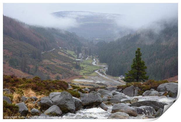 View to Glendalough County Wicklow Ireland Print by Paul McNiffe