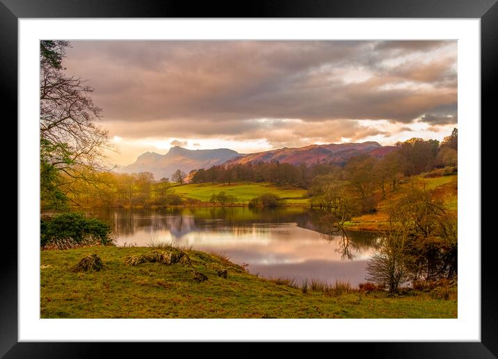 loughrigg tarn Framed Mounted Print by chris smith