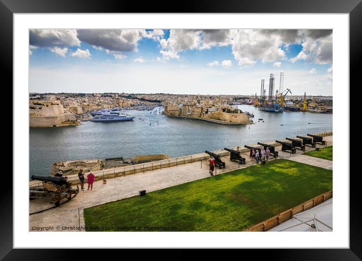 Valletta Harbour Framed Mounted Print by Christopher Kelly