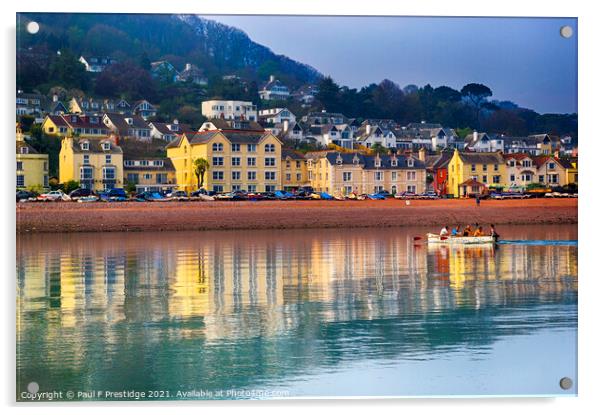 Shaldon on the Teign Estuary, Devon Acrylic by Paul F Prestidge