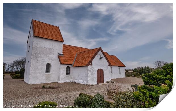 Small church in Lild in western rural Denmark Print by Frank Bach