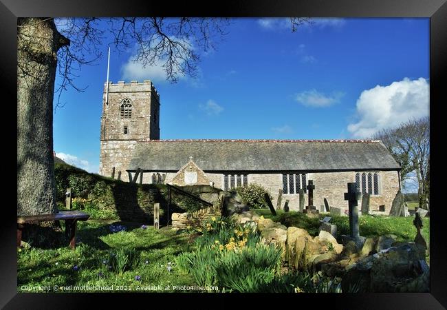 St Sampson's Church, Golant, Cornwall. Framed Print by Neil Mottershead