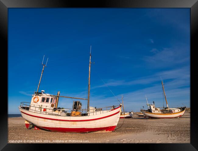 Slettestrand cutter fishing vessel for traditional fishery at th Framed Print by Frank Bach