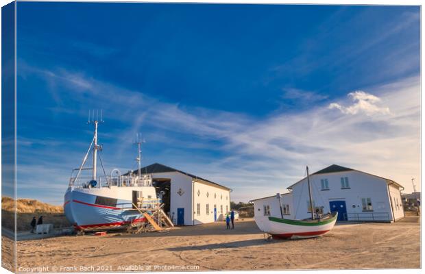 Slettestrand cutter fishing vessel for traditional fishery at th Canvas Print by Frank Bach