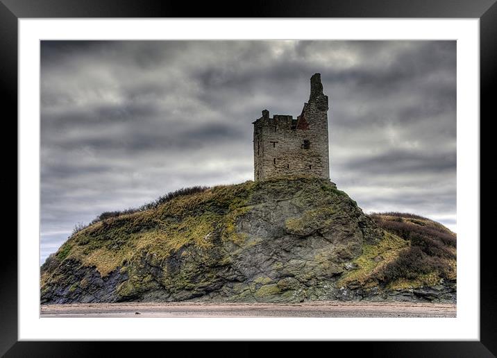 Greenan Castle HDR Framed Mounted Print by Sam Smith