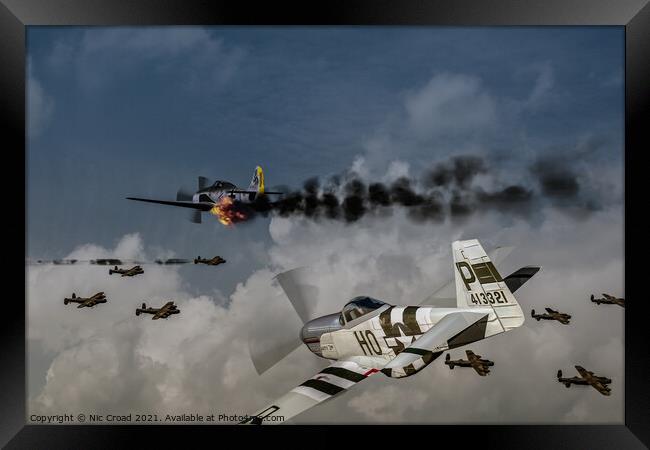 Classic WW2 Air Battle Framed Print by Nic Croad