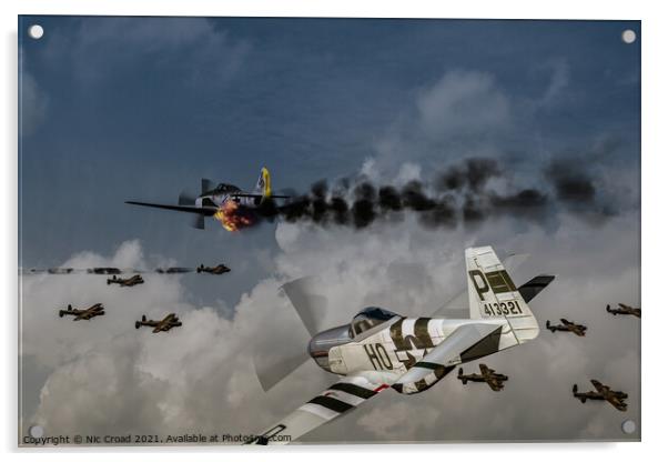 Classic WW2 Air Battle Acrylic by Nic Croad