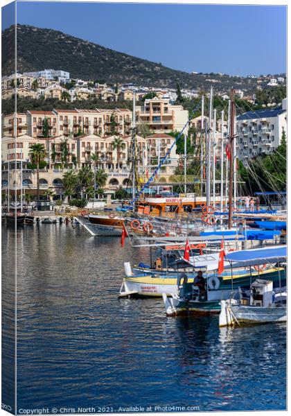 The Harbour at Kalkan, Turkey. Canvas Print by Chris North