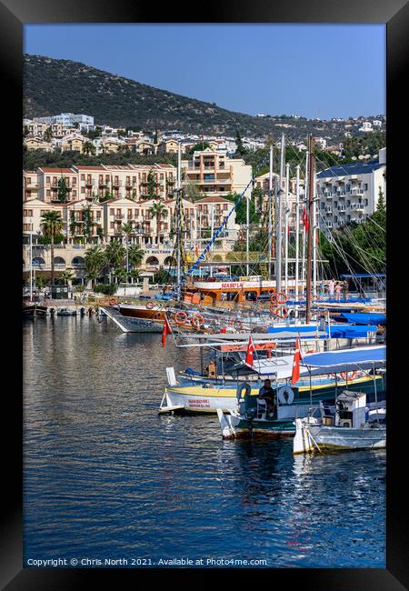 The Harbour at Kalkan, Turkey. Framed Print by Chris North
