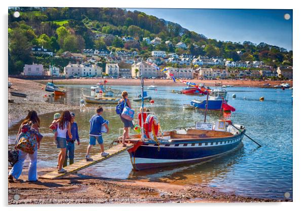 The Teignmouth to Shaldon Ferry, Devon Acrylic by Paul F Prestidge